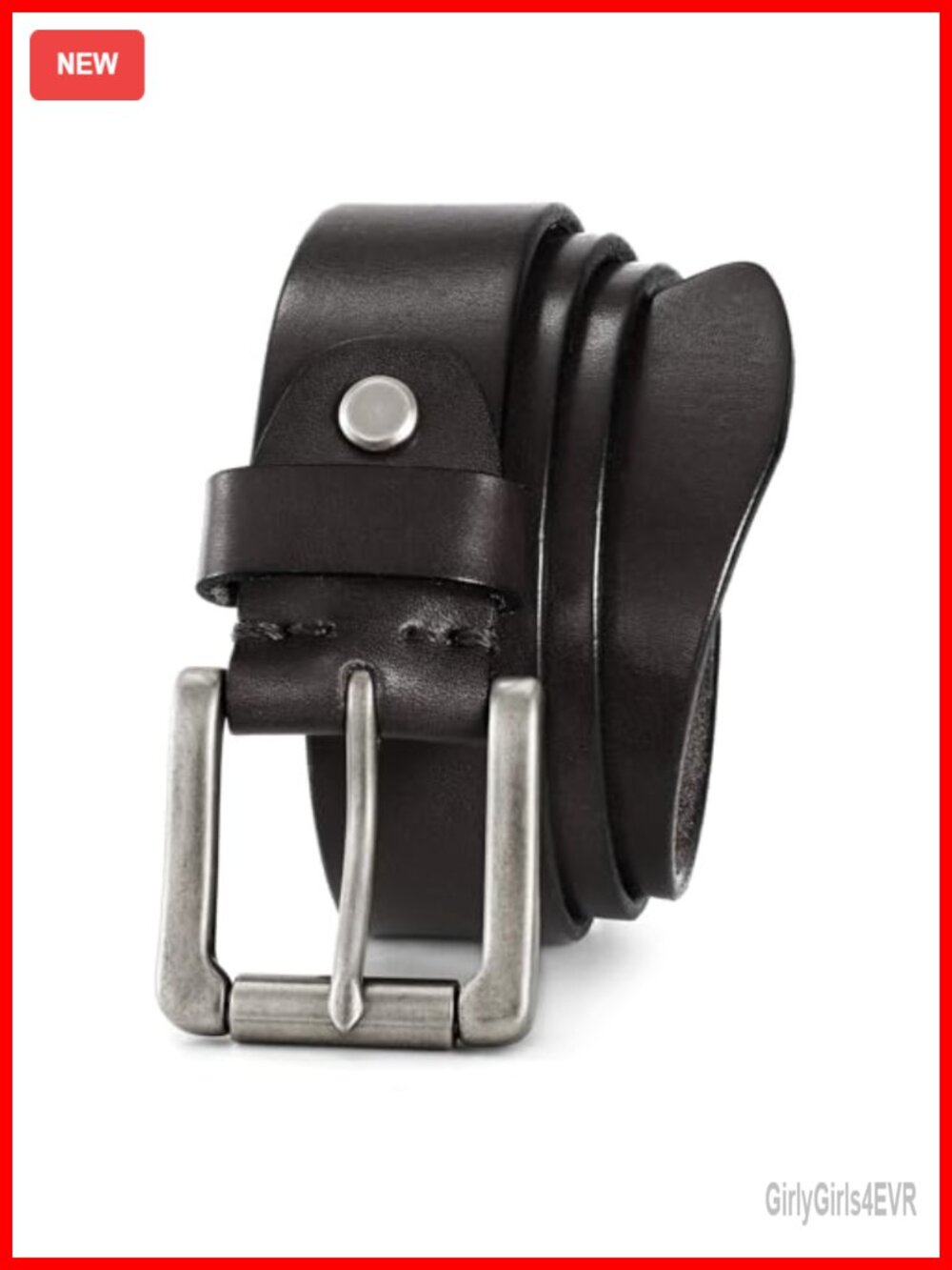 Full Grain Leather Belt Women Gold Buckle Adjustable Waist 29-32